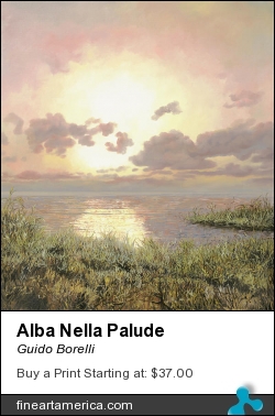 Alba Nella Palude by Guido Borelli - Painting - Oil On Canvas