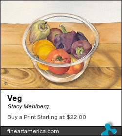 Veg by Stacy Mehlberg - Painting - Watercolor