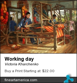 Working Day by Victoria Kharchenko - Painting - Oil On Canvas