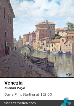 Venezia by Michko Wrye - Painting - Acrylic On Panel