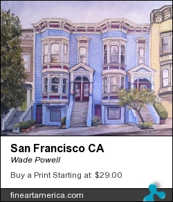 San Francisco Ca by Wade Powell - Painting - Oil On Canvass