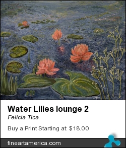 Water Lilies Lounge 2 by Felicia Tica - Painting - Acrylic On Canvas