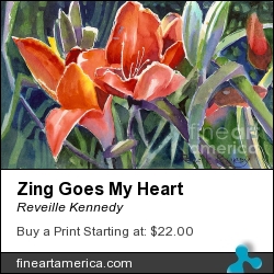 Zing Goes My Heart by Reveille Kennedy - Painting - Watercolor On Arches 140 Lb Paper