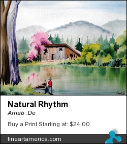 Natural Rhythm by Arnab  De - Painting - Watercolor On Paper
