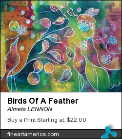 Birds Of A Feather by Almeta LENNON - Painting - Acrylic On Canvas