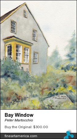 Bay Window by Peter Martocchio - Painting - Watercolor