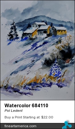 Watercolor 684110 by Pol Ledent - Painting - Watercolor