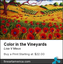 Color In The Vineyards by Lisa V Maus - Painting - Oil On Canvas