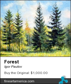 Forest by Igor Pautov - Painting