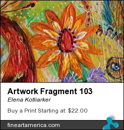 Artwork Fragment 103 by Elena Kotliarker - Painting - Acrylic On Textured Canvas
