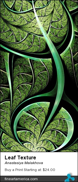 Leaf Texture by Anastasiya Malakhova - fractal art