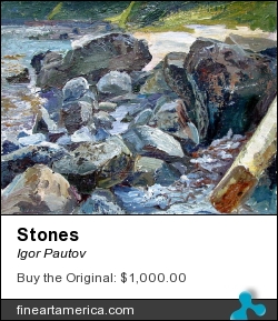 Stones by Igor Pautov - Painting