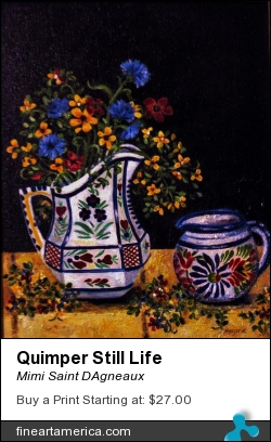 Quimper Still Life by Mimi Saint DAgneaux - Painting - Oil On Canvas