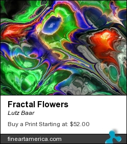 Fractal Flowers by Lutz Baar - Digital Art