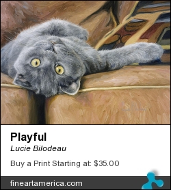 Playful by Lucie Bilodeau - Painting - Oil On Canvas