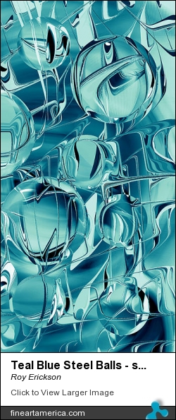 Teal Blue Steel Balls - Smart Phone by Roy Erickson - Digital Art