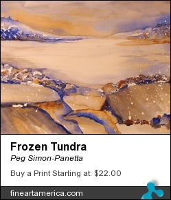 Frozen Tundra by Peg Simon-Panetta - Painting - Watercolor