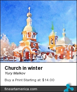 Church In Winter by Yury Malkov - Digital Art - Digital Media