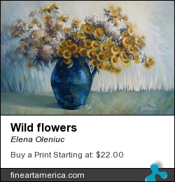 Wild Flowers by Elena Oleniuc - Painting - Oil On Canvas