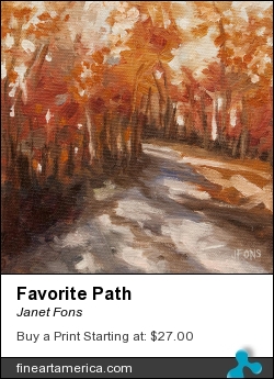 Favorite Path by Janet Fons - Painting - Oil On Canvas