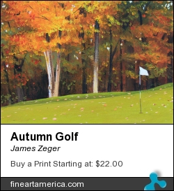 Autumn Golf by James Zeger - Painting - Print