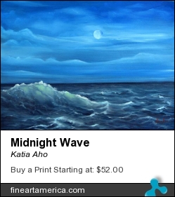 Midnight Wave by Katia Aho - Painting - Oil On Canvas