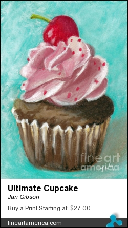 Ultimate Cupcake by Jan Gibson - Painting - Pastel On Sanded Paper