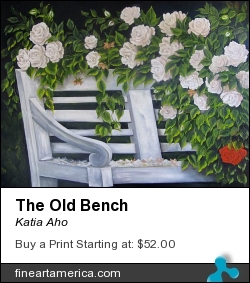 The Old Bench by Katia Aho - Painting - Oil On Canvas