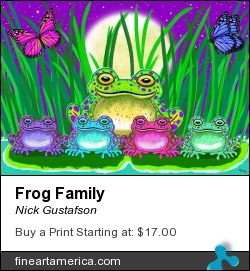 Frog Family by Nick Gustafson - Painting - Digital Paint