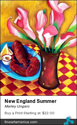 New England Summer by Marley Ungaro - Painting - Acrylic
