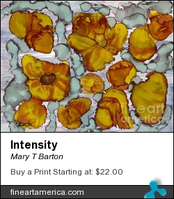 Intensity by Mary T Barton - Painting - Alcohol Ink