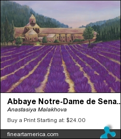 Abbaye Notre-Dame de Senanque by Anastasiya Malakhova - pastels on paper
