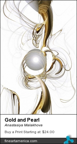 Gold and Pearl by Anastasiya Malakhova - fractal art