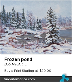 Frozen Pond by Bob MacArthur - Painting - Oil On Canvas
