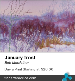 January Frost by Bob MacArthur - Painting - Water-soluble Oil On Canvas
