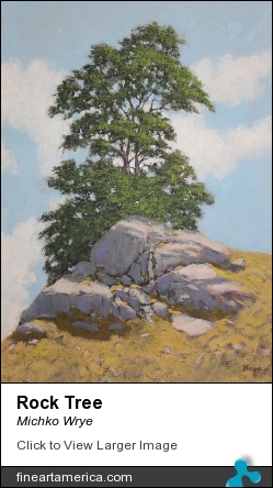 Rock Tree by Michko Wrye - Painting - Acrylic On Panel