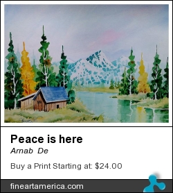 Peace Is Here by Arnab  De - Painting - Watercolor On Paper