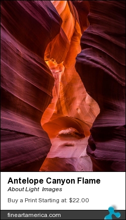 Antelope Canyon Flame by About Light  Images - Photograph