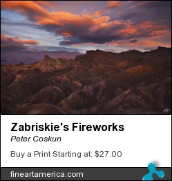 Zabriskie's Fireworks by Peter Coskun - Photograph