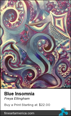 Blue Insomnia by Freya Ellingham - Painting - Acrylic On Canvass