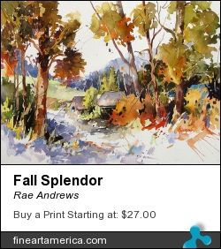 Fall Splendor by Rae Andrews - Painting - Watercolor