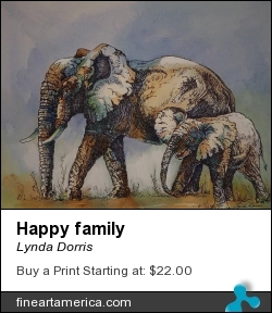 Happy Family by Lynda Dorris - Mixed Media - Ink And Watercolor