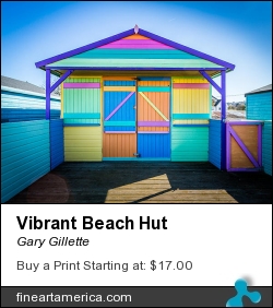 Vibrant Beach Hut by Gary Gillette - Photograph - Photograph