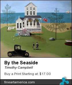 By The Seaside by Timothy Campbell - Painting - Acrylic On Wood