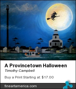 A Provincetown Halloween by Timothy Campbell - Painting - Acrylic On Wood