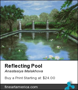 Reflecting Pool by Anastasiya Malakhova - acrylic on canvas
