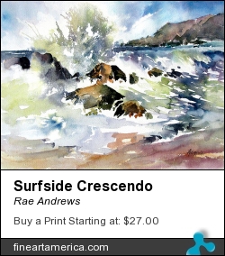 Surfside Crescendo by Rae Andrews - Painting - Watercolor