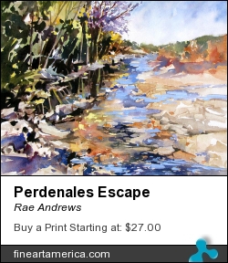 Perdenales Escape by Rae Andrews - Painting - Watercolor