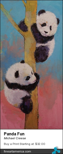 Panda Fun by Michael Creese - Painting - Oil On Canvas