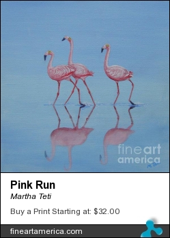 Pink Run by Martha Teti - Painting - Acrylic On Canvas